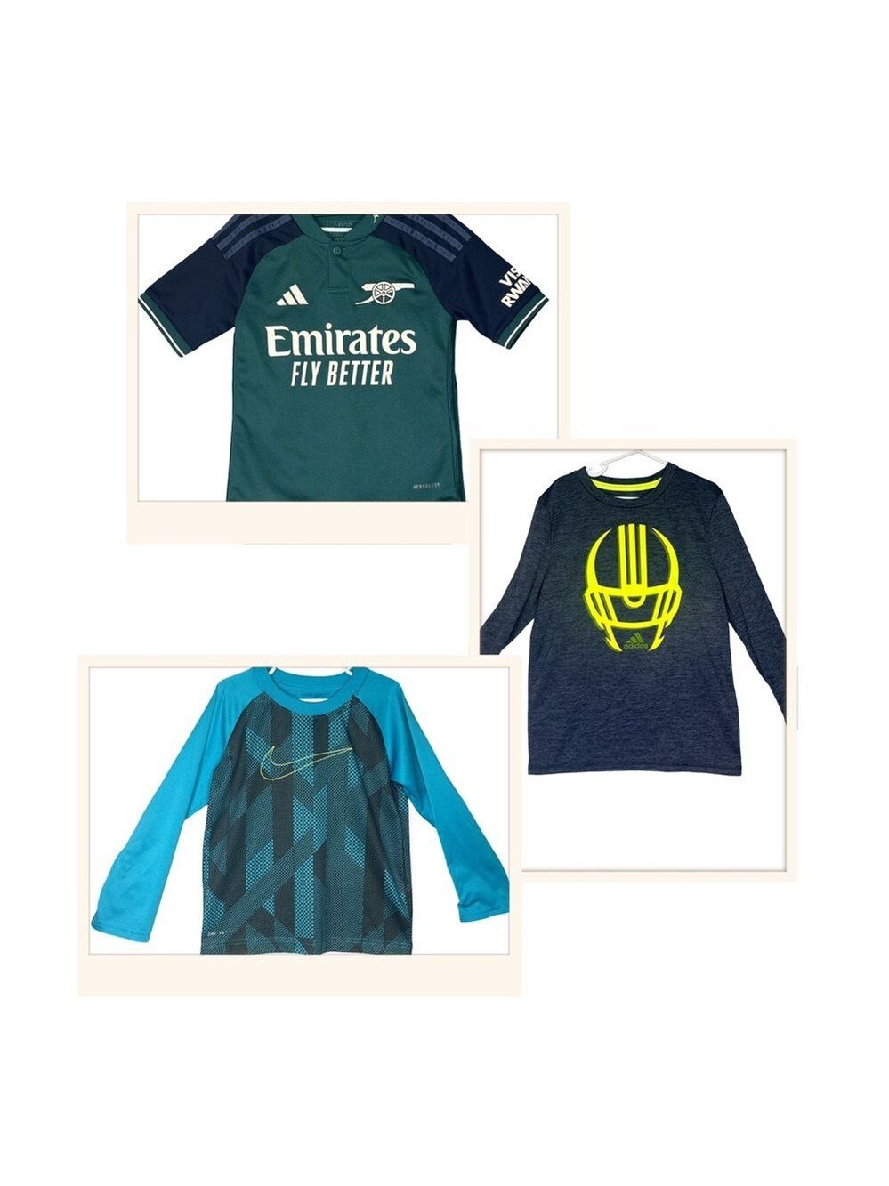 Adidas & Nike Kids Athletic Tees Size 7 Collection